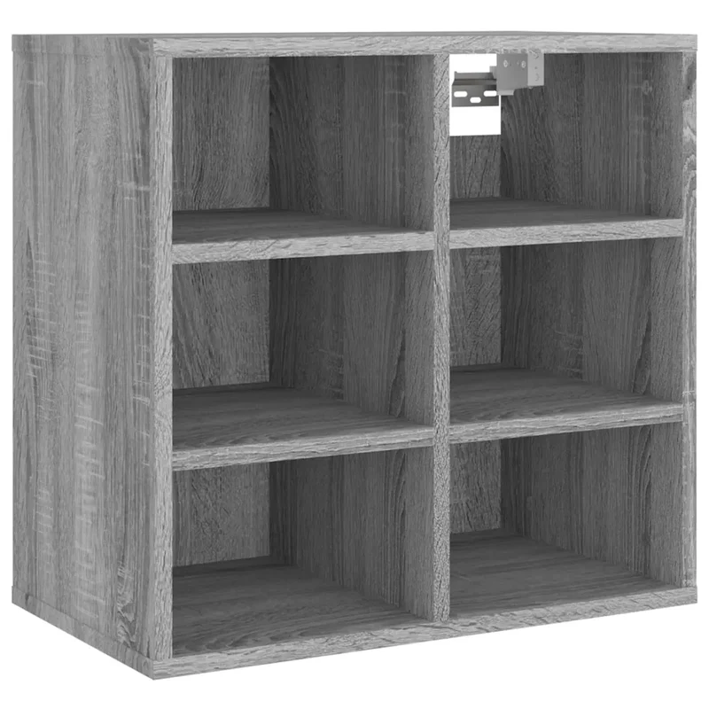 Lot de 2 armoires à chaussures compactes 52,5 x 30 x 50 cm design élégant rangement pratique en bois d'ingénierie gris 02_0048438
