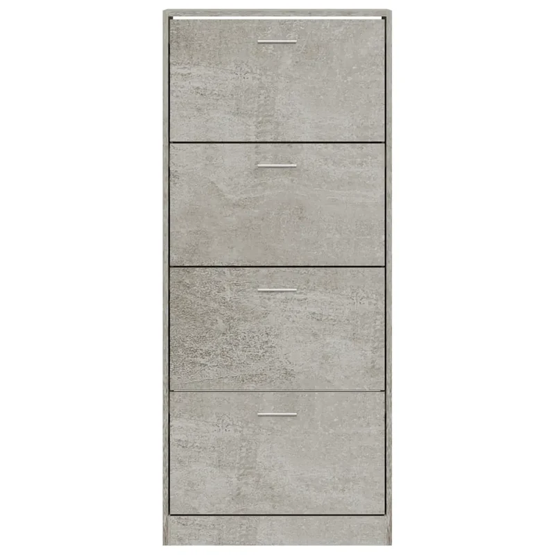 Armoire à chaussures moderne design avec 4 tiroirs 63 x 24 x 147 cm en bois d'ingénierie gris béton 02_0047066