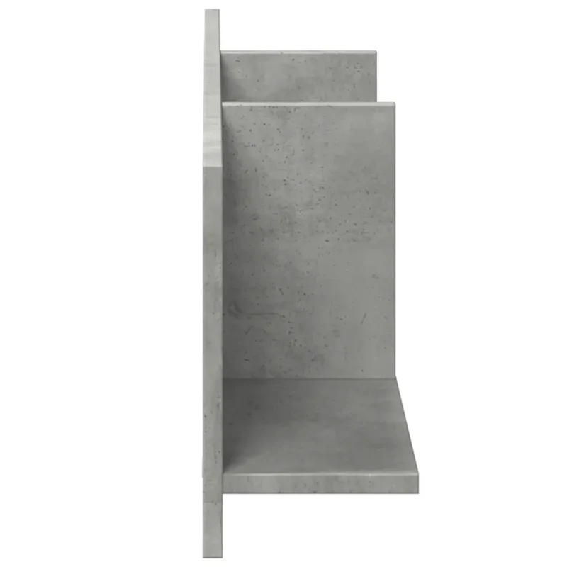 Armoire murale flottante gain de place rangement pratique 100 x 16,5 x 30 cm en bois d'ingénierie gris béton 02_0050589