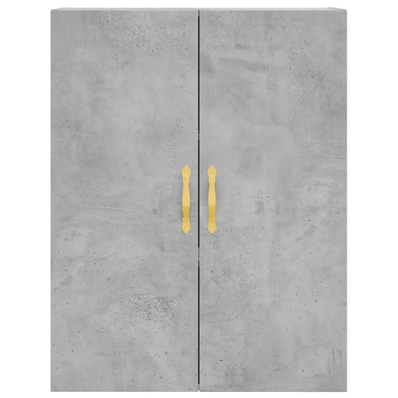 Lot de 2 armoires murales élégantes rangement intérieur 69,5 x 34 x 90 cm en bois d'ingénierie gris béton 02_0055350