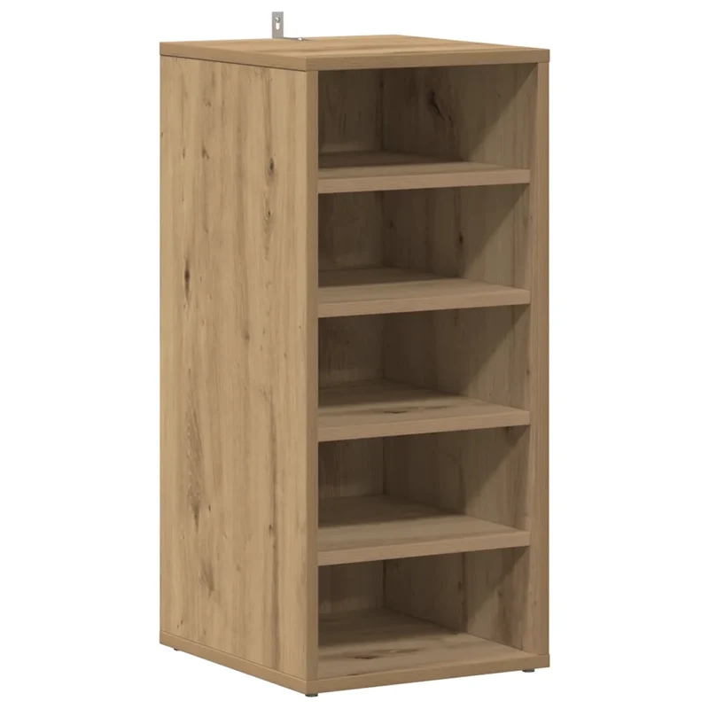 Lot de 2 armoires à chaussures 32 x 35 x 70 cm finition mate pratique rangement moderne en bois d'ingénierie chêne artisanal 02_0050924