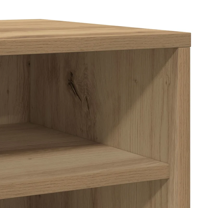 Lot de 2 armoires à chaussures 32 x 35 x 70 cm finition mate pratique rangement moderne en bois d'ingénierie chêne artisanal 02_0050924