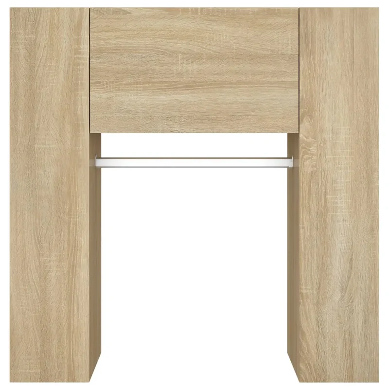 Lot de 2 armoires de couloir murales modernes rangement 97,5 x 37 x 99 cm en bois d'ingénierie chêne sonoma 02_0055133