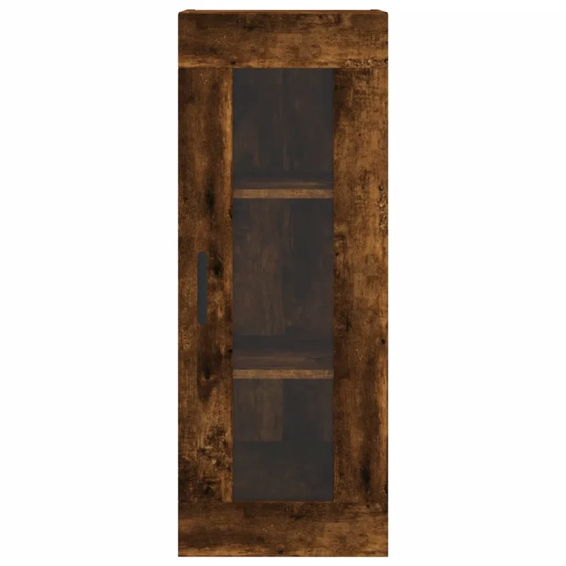 Armoire murale design élégante 34,5 x 34 x 90 cm grand espace rangement en bois d'ingénierie chêne fumé 02_0048688