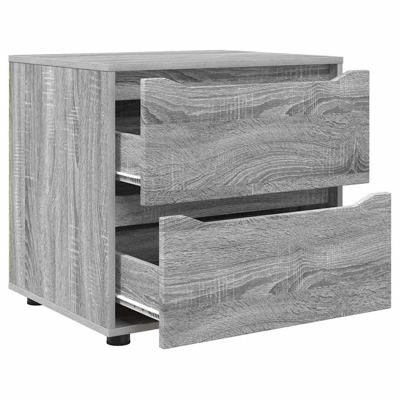 Armoire de rangement rectangulaire avec tiroirs design minimaliste chambre salon 60 x 48 x 57 cm en bois gris sonoma 02_0054607