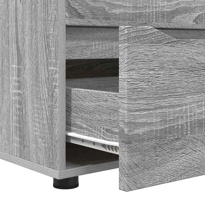 Armoire de rangement rectangulaire avec tiroirs design minimaliste chambre salon 60 x 48 x 57 cm en bois gris sonoma 02_0054607