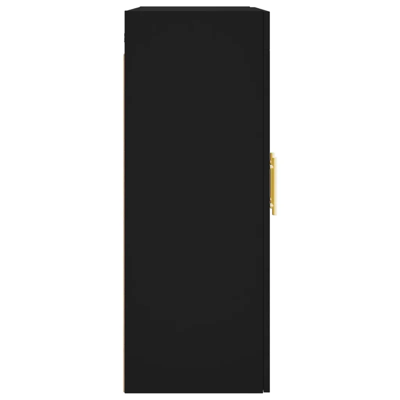 Lot de 2 armoires murales design pratique rangement 69,5 x 34 x 90 cm en bois d'ingénierie noir 02_0055422