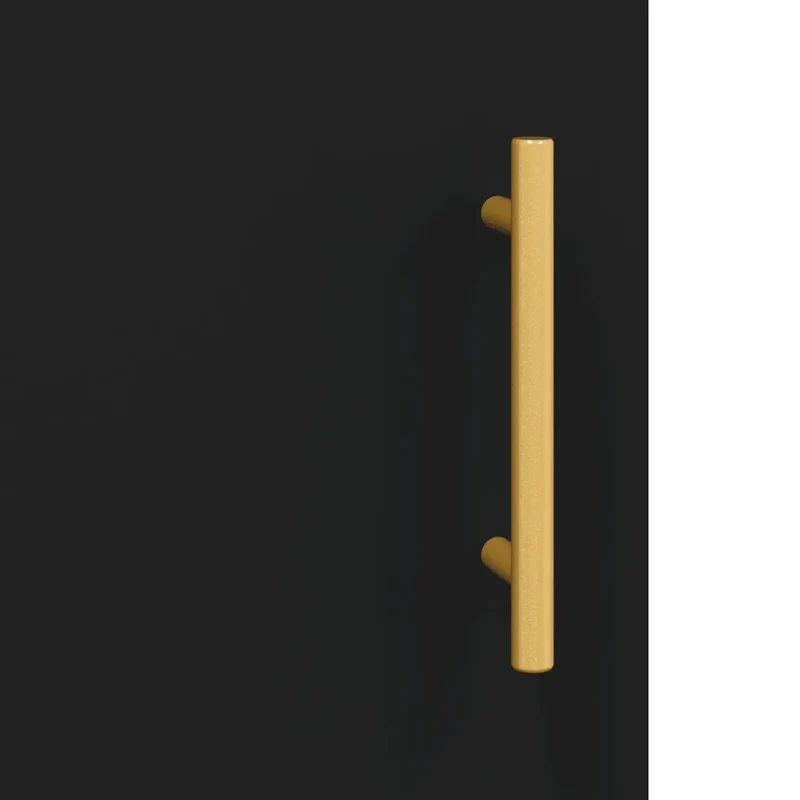 Lot de 2 armoires murales design pratique rangement 69,5 x 34 x 90 cm en bois d'ingénierie noir 02_0055422