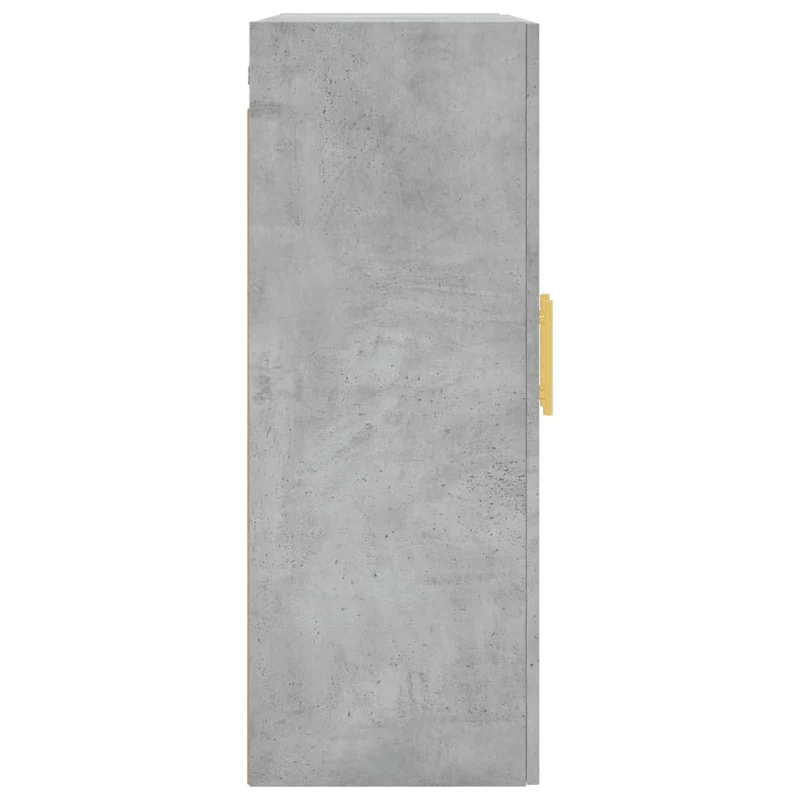 Lot de 2 armoires murales pratiques design élégant rangement déco salon 69,5 x 34 x 90 cm en bois gris béton 02_0055355