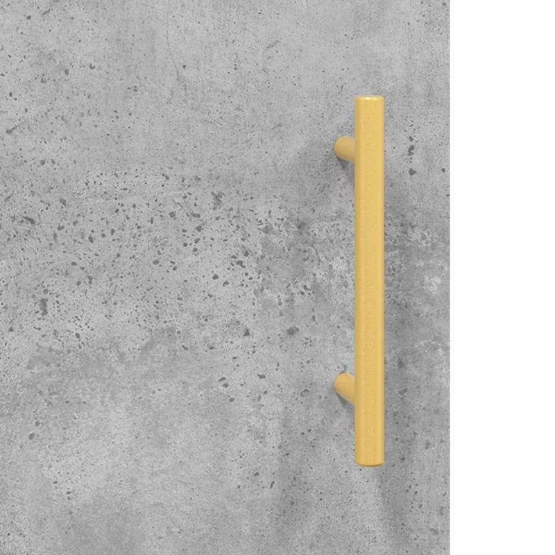 Lot de 2 armoires murales pratiques design élégant rangement déco salon 69,5 x 34 x 90 cm en bois gris béton 02_0055355