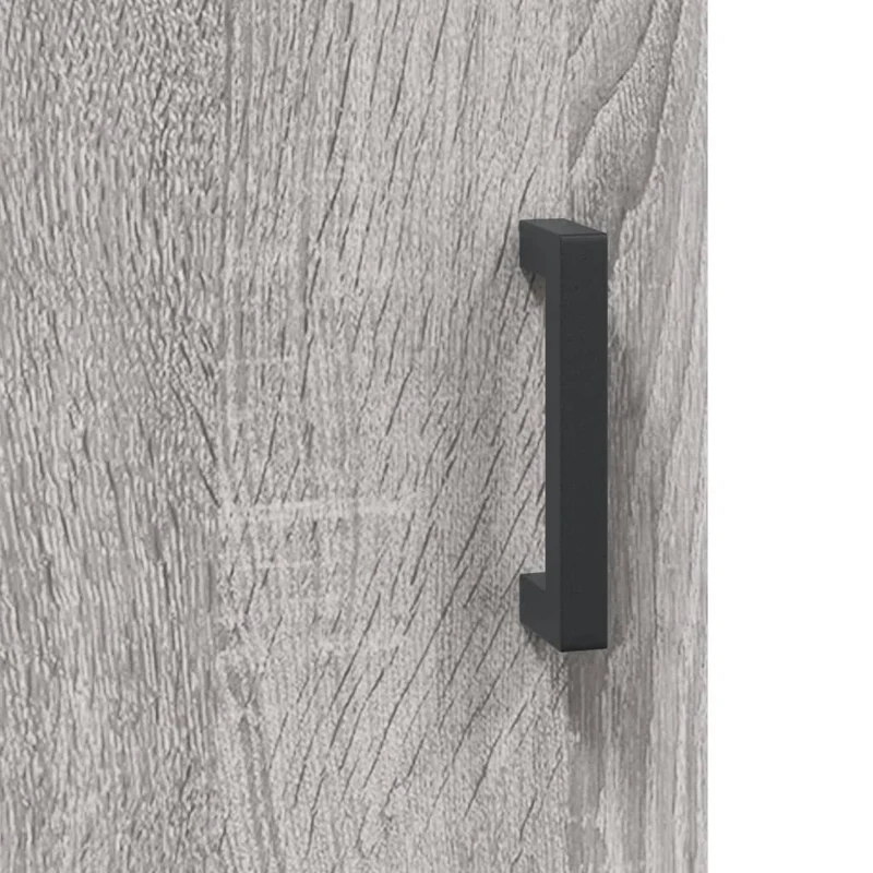 Lot de 2 armoires murales de rangement design pratique 69,5 x 34 x 90 cm en bois d'ingénierie gris 02_0055362