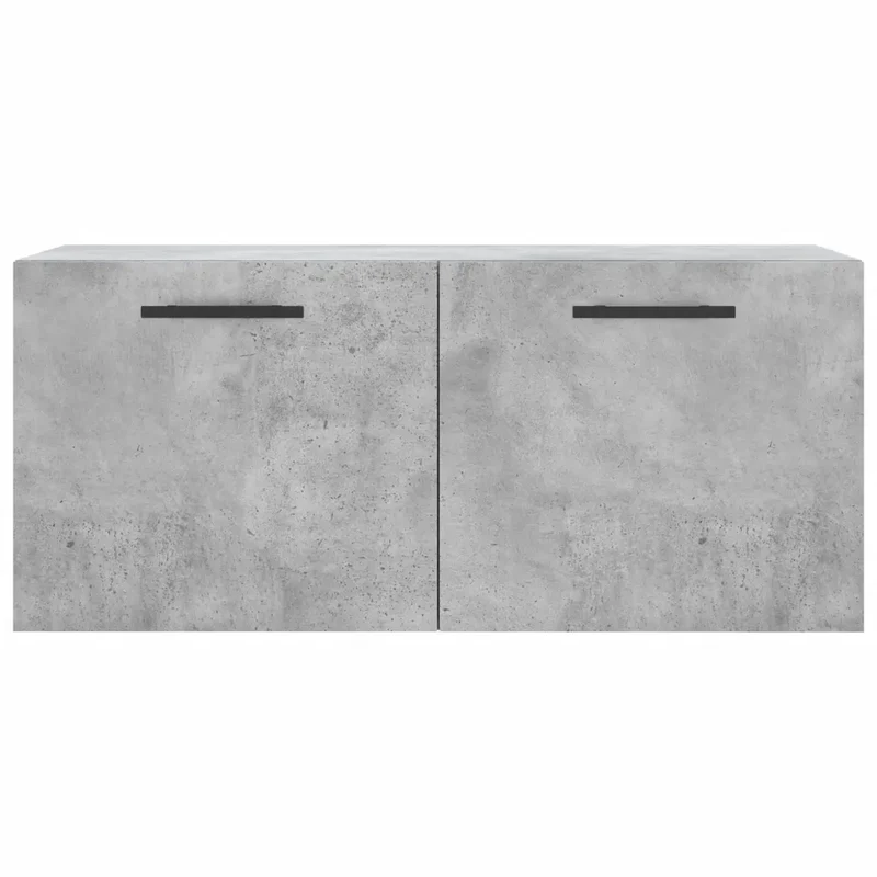 Armoire murale pratique rangement décoration 80 x 36,5 x 35 cm en bois d'ingénierie gris béton 02_0048871
