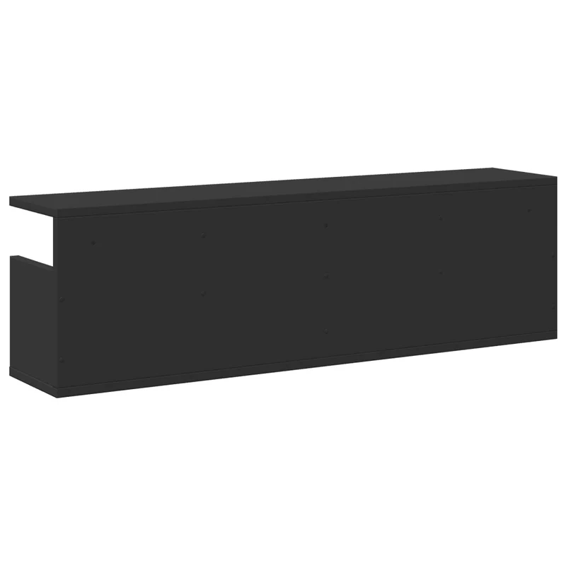 Armoire murale flottante 100 x 20 x 30 cm gain de place pratique moderne en bois d'ingénierie noir 02_0050571
