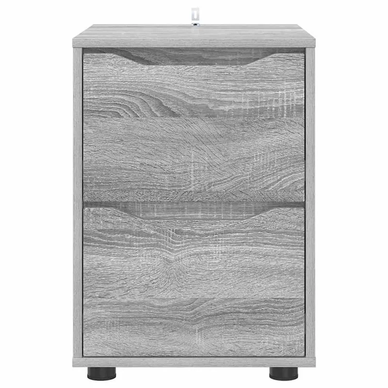 Armoire de rangement rectangulaire avec nombreux tiroirs design minimaliste salon chambre 40 x 48 x 57 cm en bois gris sonoma 02_0054617