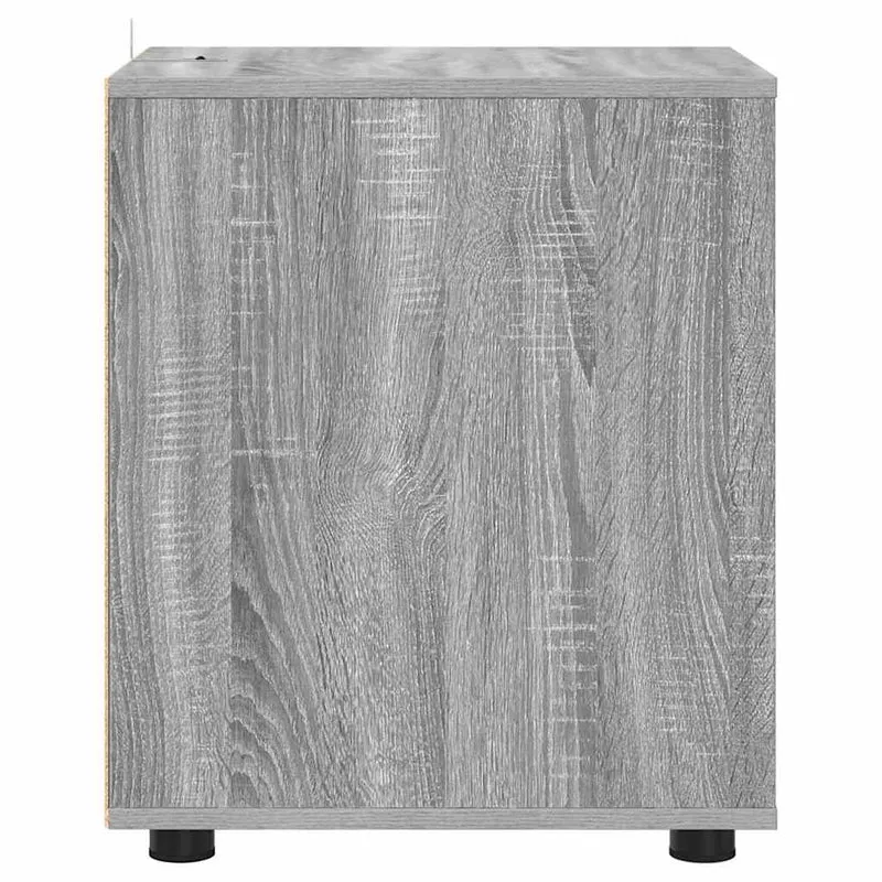 Armoire de rangement rectangulaire avec nombreux tiroirs design minimaliste salon chambre 40 x 48 x 57 cm en bois gris sonoma 02_0054617