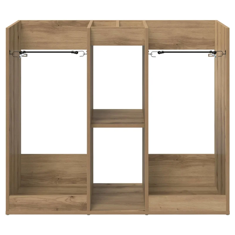 Armoire de golf rectangulaire moderne avec grand espace de rangement garage 102 x 45 x 85 cm en bois chêne artisanal 02_0055063