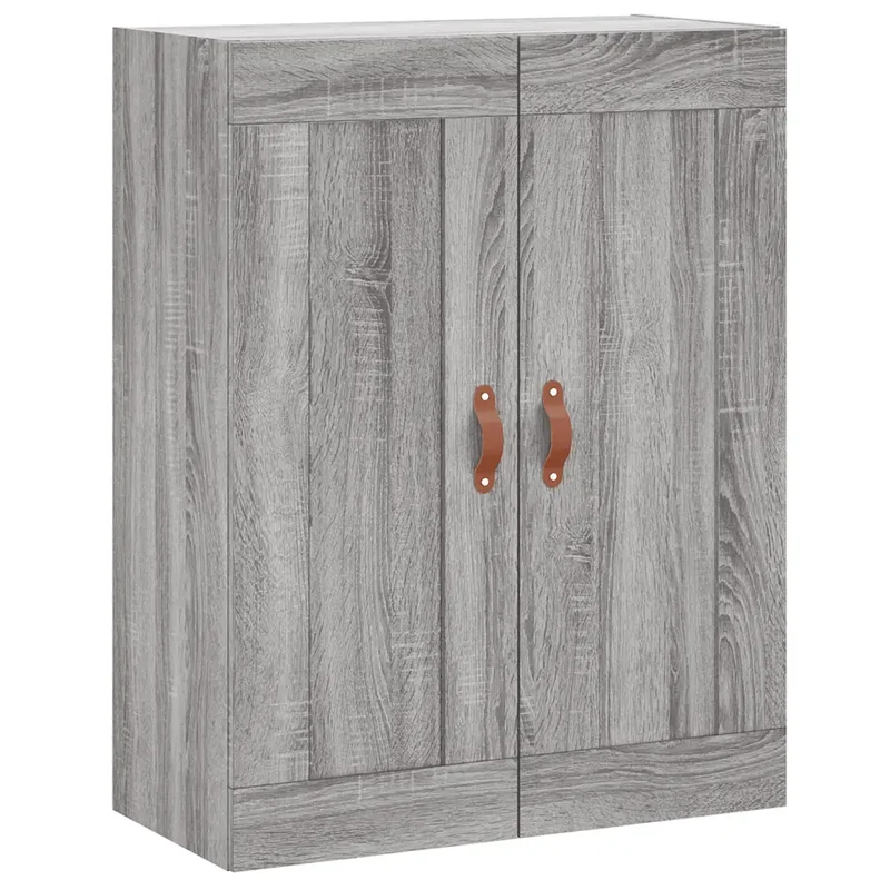 Lot de 2 armoires murales pratiques rangement 69,5 x 34 x 90 cm en bois d'ingénierie sonoma gris 02_0055464