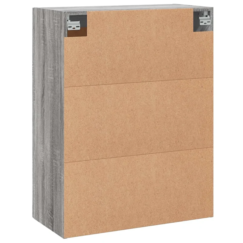 Lot de 2 armoires murales pratiques rangement 69,5 x 34 x 90 cm en bois d'ingénierie sonoma gris 02_0055464