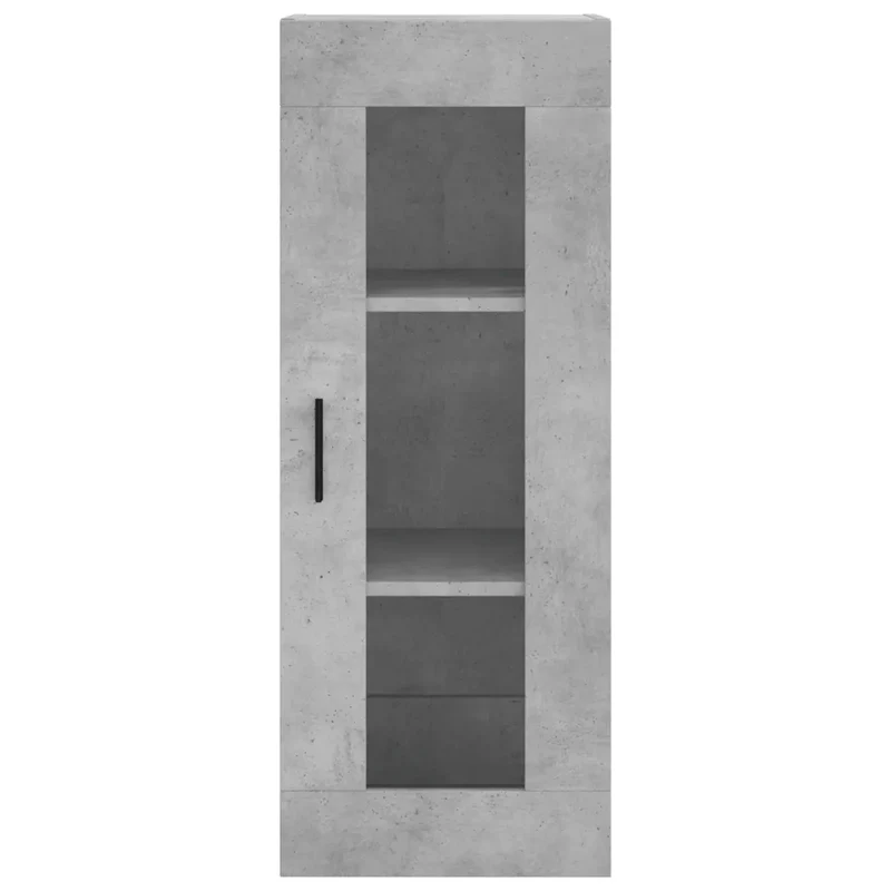 Armoire murale rangement moderne pratique salon 34,5 x 34 x 90 cm en bois gris béton 02_0048692