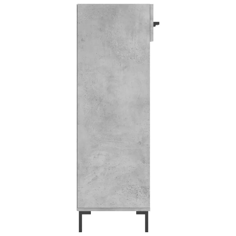 Armoire à chaussures moderne style industriel rangement 60 x 35 x 105 cm en bois gris béton 02_0048722