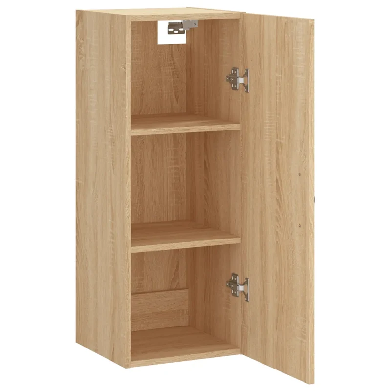 Armoire murale rangement élégante 34,5 x 34 x 90 cm design contemporain en bois d'ingénierie chêne sonoma 02_0049300