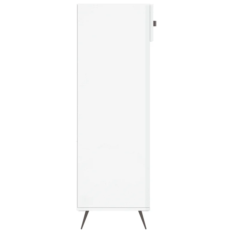 Armoire à chaussures moderne rangement pratique 60 x 35 x 105 cm en bois blanc brillant 02_0048716