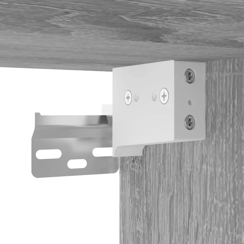 Armoire murale pratique design contemporain rangement 60 x 31 x 70 cm en bois d'ingénierie gris 02_0048779