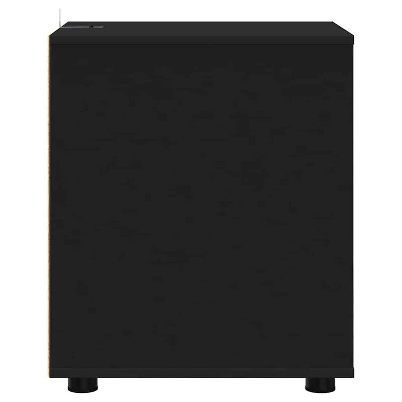 Armoire de rangement minimaliste pratique avec tiroirs 40 x 48 x 57 cm en bois d'ingénierie noir 02_0054612