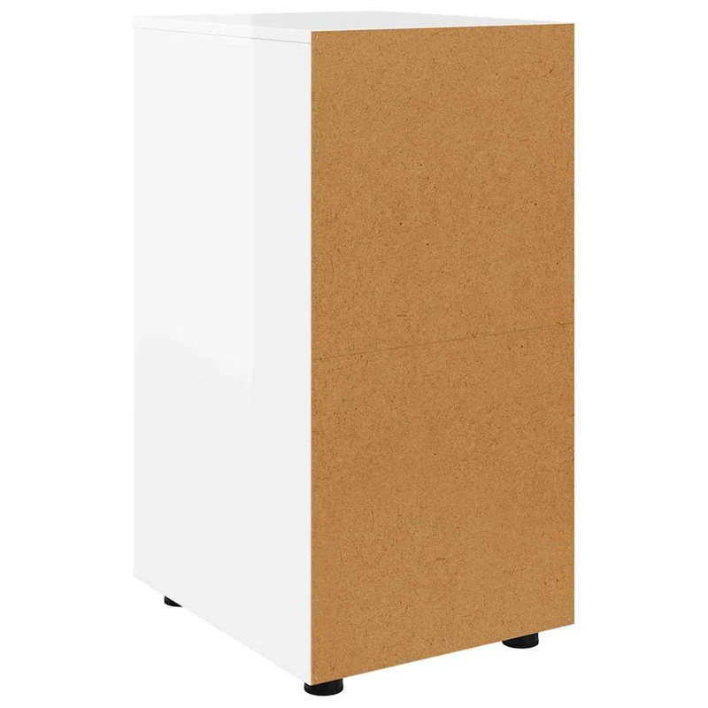 Armoire de rangement avec tiroirs pratique 40 x 48 x 81 cm en bois d'ingénierie blanc brillant 02_0054645
