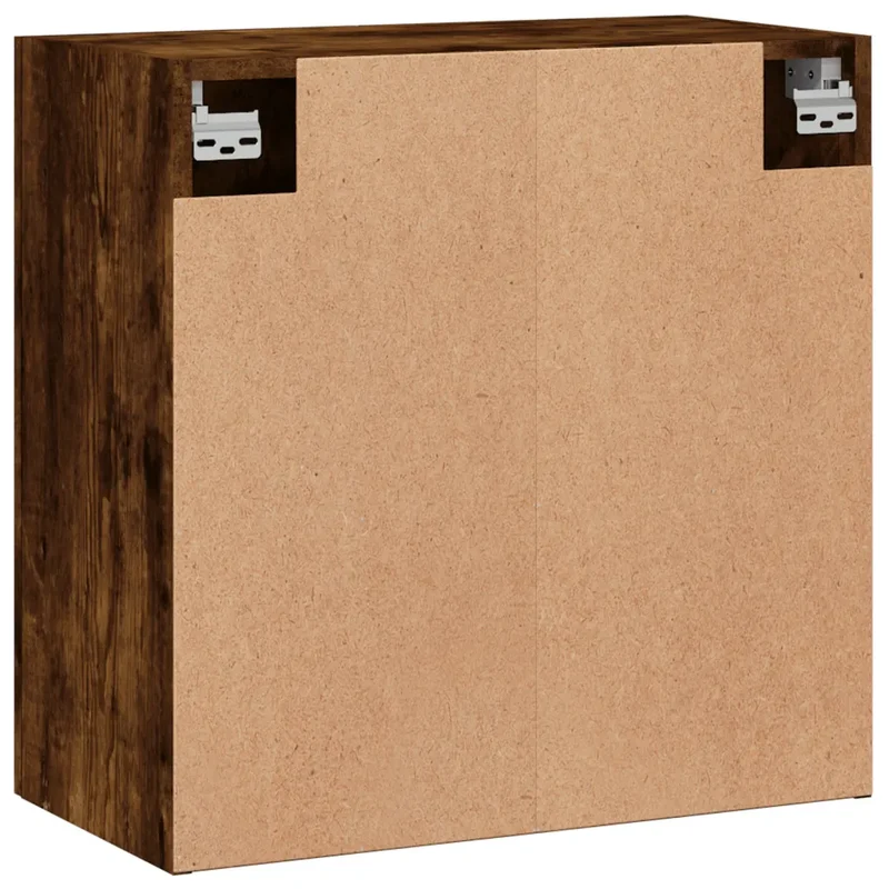 Armoire murale pratique rangement décoratif 60 x 31 x 60 cm en bois d'ingénierie chêne fumé 02_0048824
