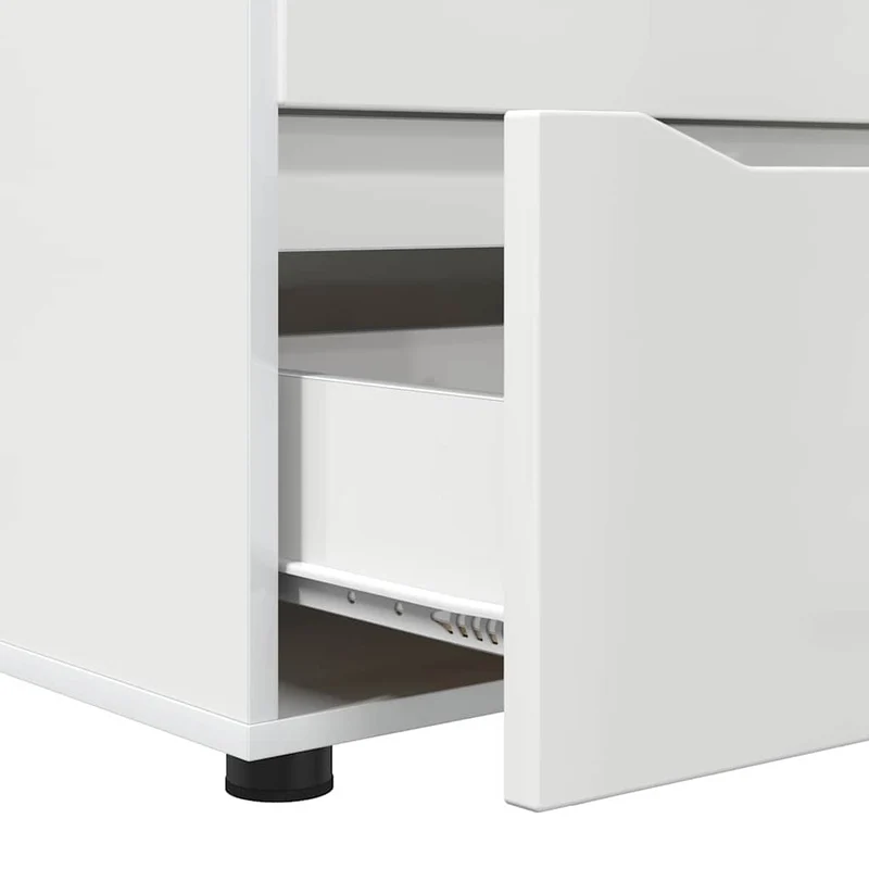Armoire de rangement avec tiroirs pratique style minimaliste 40 x 48 x 57 cm en bois d'ingénierie blanc brillant 02_0054615