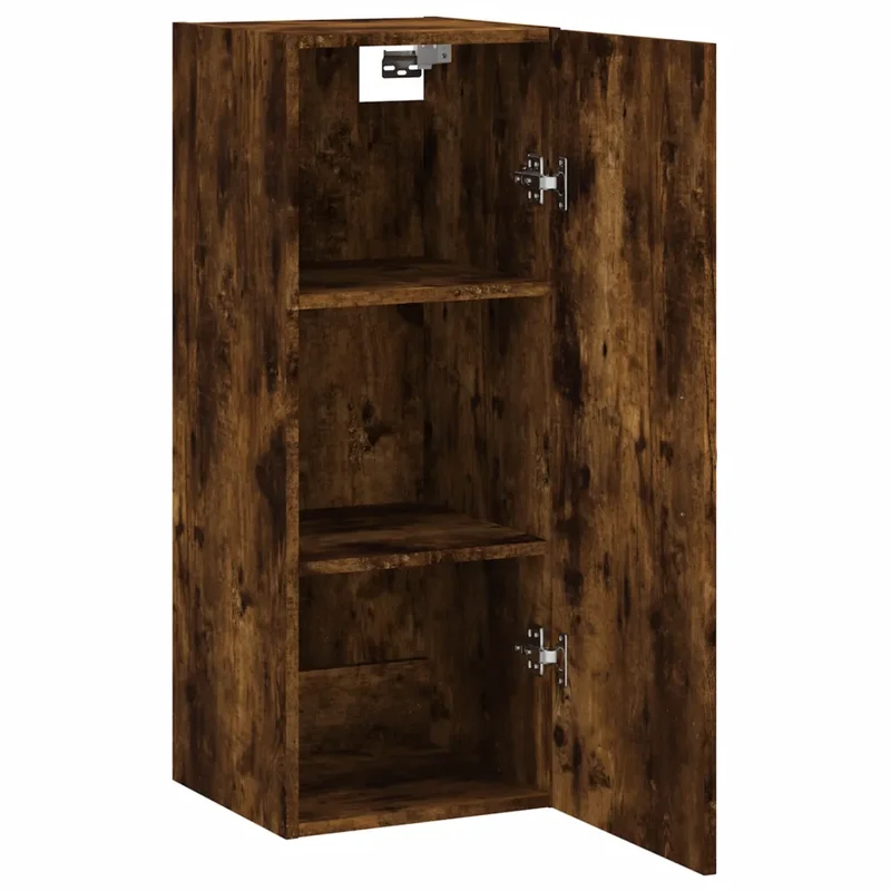 Armoire murale élégante rangement 34,5 x 34 x 90 cm en bois d'ingénierie chêne fumé 02_0049302