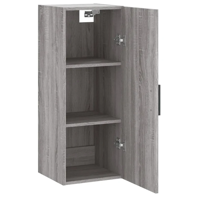Armoire murale sonoma gris 34,5 x 34 x 90 cm design pratique rangement élégante en bois d'ingénierie gris 02_0048678
