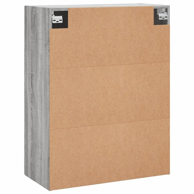 Lot de 2 armoires murales design pratique rangement 69,5 x 34 x 90 cm en bois d'ingénierie sonoma gris 02_0055347