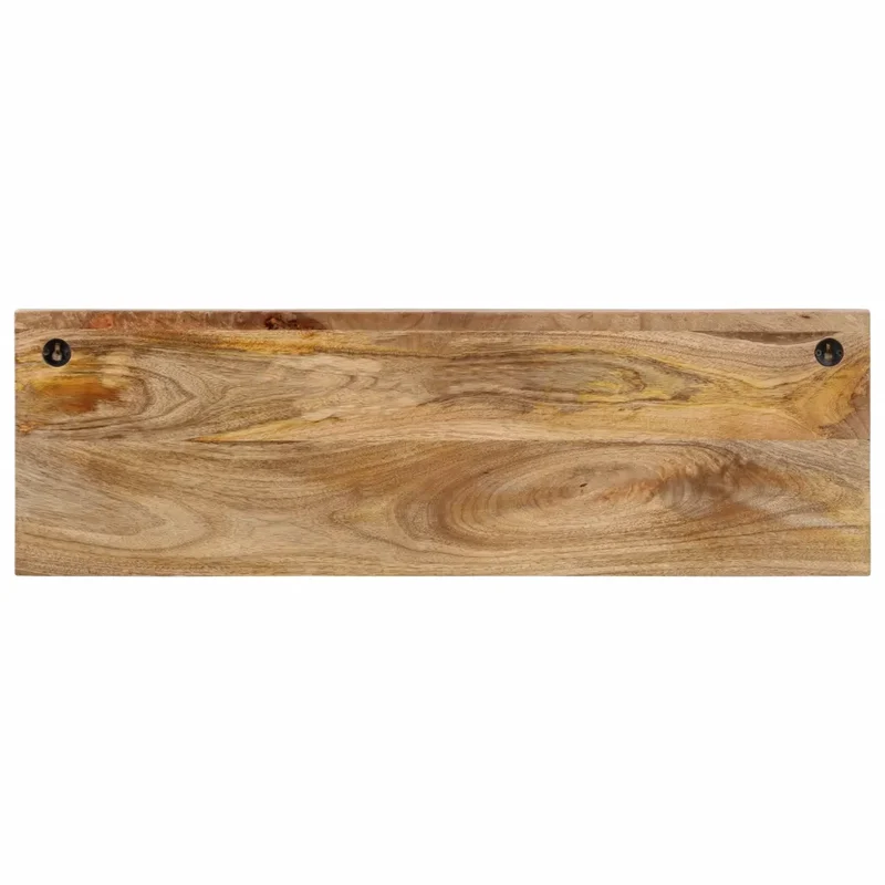 Porte-manteau mural avec 5 crochets pratique pour couloir 80 x 25 x 5,5 cm style naturel en manguier 02_0047362