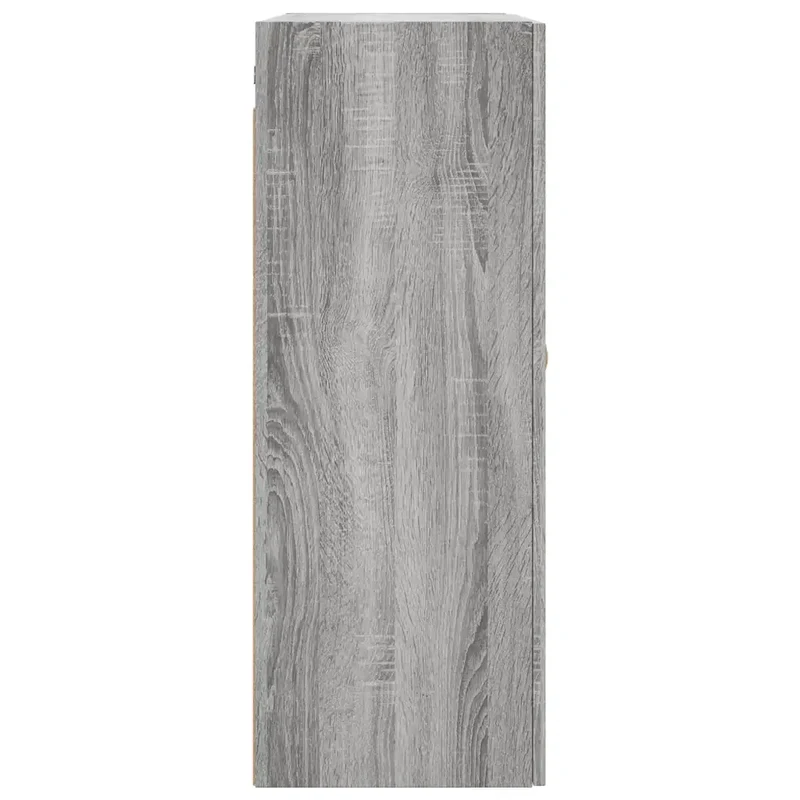 Lot de 2 armoires murales rangement 69,5 x 34 x 90 cm design pratique pour salon chambre en bois d'ingénierie gris 02_0055352