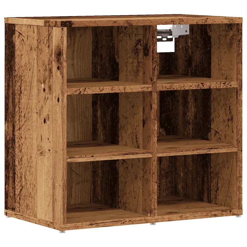 Armoire à chaussures vintage pratique rangement 52 x 30 x 50 cm en bois d'ingénierie vieux bois 02_0051012