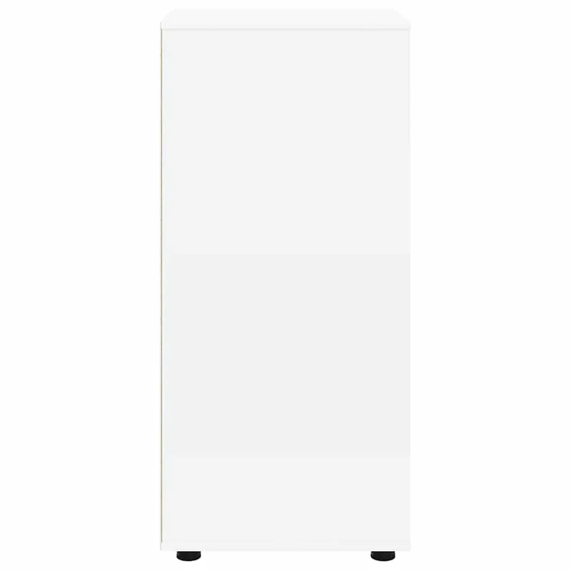 Armoire de rangement minimaliste ajustable 40 x 48 x 105 cm avec tiroirs fonctionnels en bois d'ingénierie blanc 02_0054651