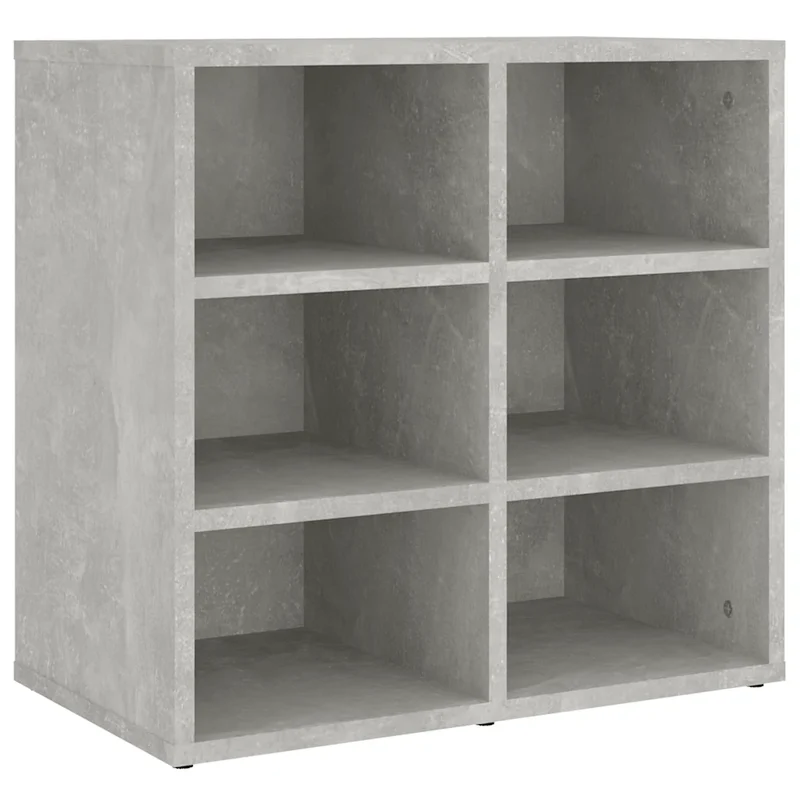 Lot de 2 armoires à chaussures pratiques design moderne rangement 52,5 x 30 x 50 cm en bois d'ingénierie gris béton 02_0047943