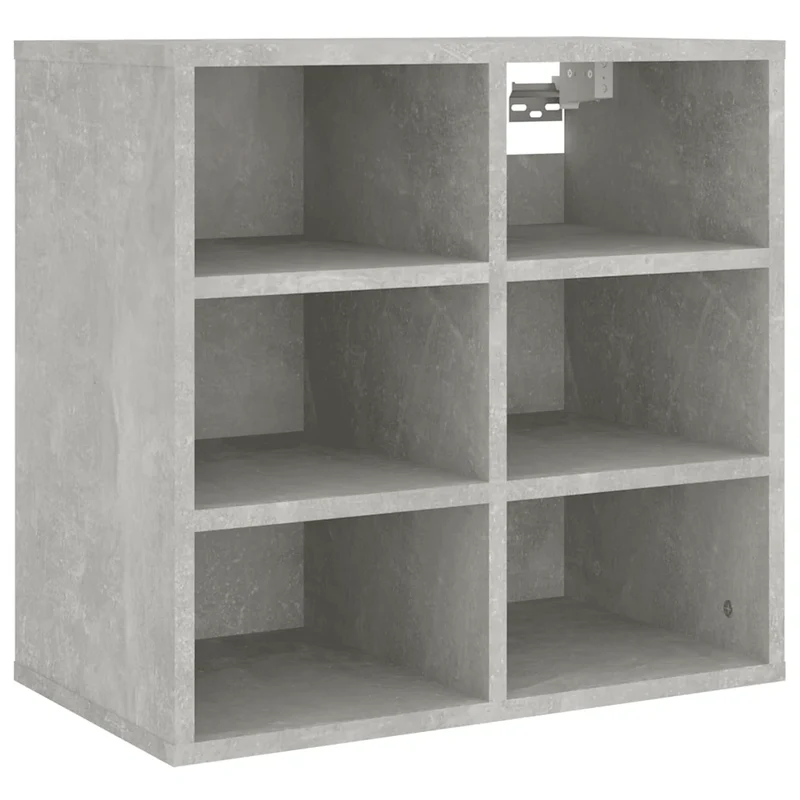Lot de 2 armoires à chaussures pratiques design moderne rangement 52,5 x 30 x 50 cm en bois d'ingénierie gris béton 02_0047943