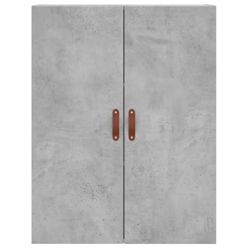 Lot de 2 armoires murales design pratique rangement 69,5 x 34 x 90 cm en bois d'ingénierie gris béton 02_0055345