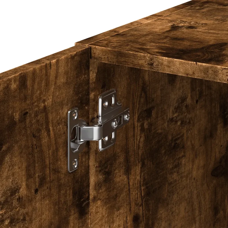 Armoire murale pratique gain de place salon chambre 40 x 42,5 x 40 cm en bois d'ingénierie chêne fumé 02_0049486