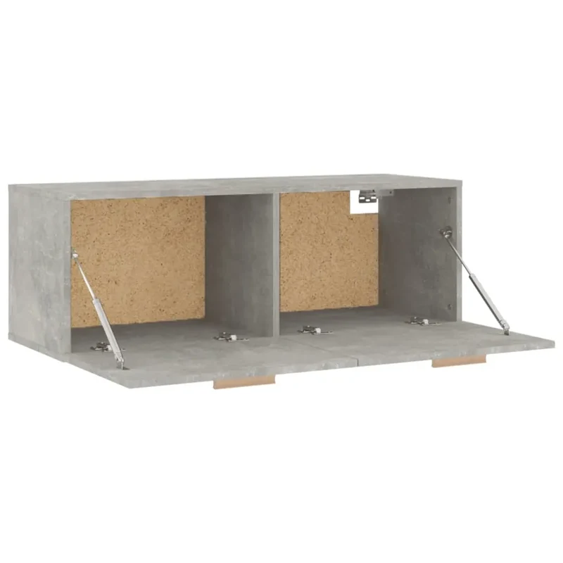 Armoire murale design élégante légère rangement 100 x 36,5 x 35 cm en bois d'ingénierie gris béton 02_0048058