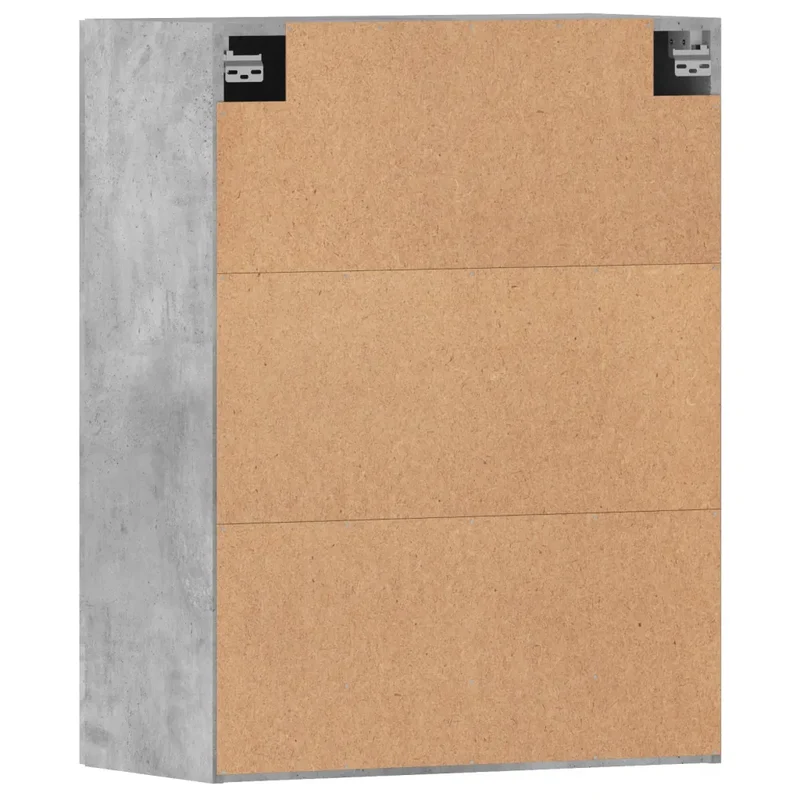 Lot de 2 armoires murales pratiques rangement grand espace 69,5 x 34 x 90 cm en bois d'ingénierie gris béton 02_0055408