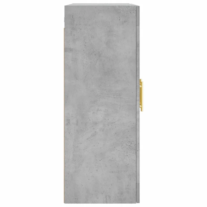 Lot de 2 armoires murales rangement pratique 69,5 x 34 x 90 cm en bois d'ingénierie gris béton 02_0055424
