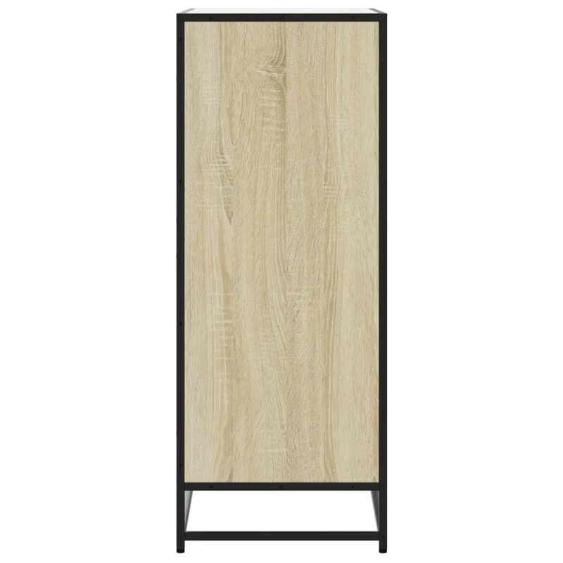 Armoire à chaussures 75 x 38 x 97,5 cm grand espace rangement déco moderne en bois d'ingénierie chêne sonoma 02_0055628