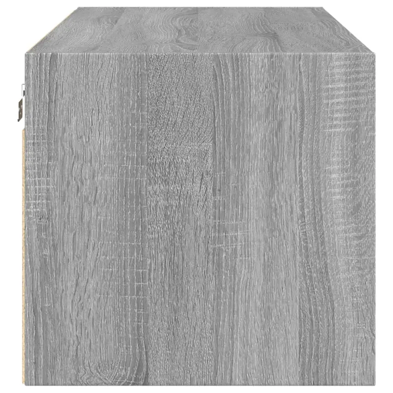 Armoire murale en bois sonoma gris 102 x 37 x 35 cm design élégante avec portes vitrées finition moderne 02_0049349