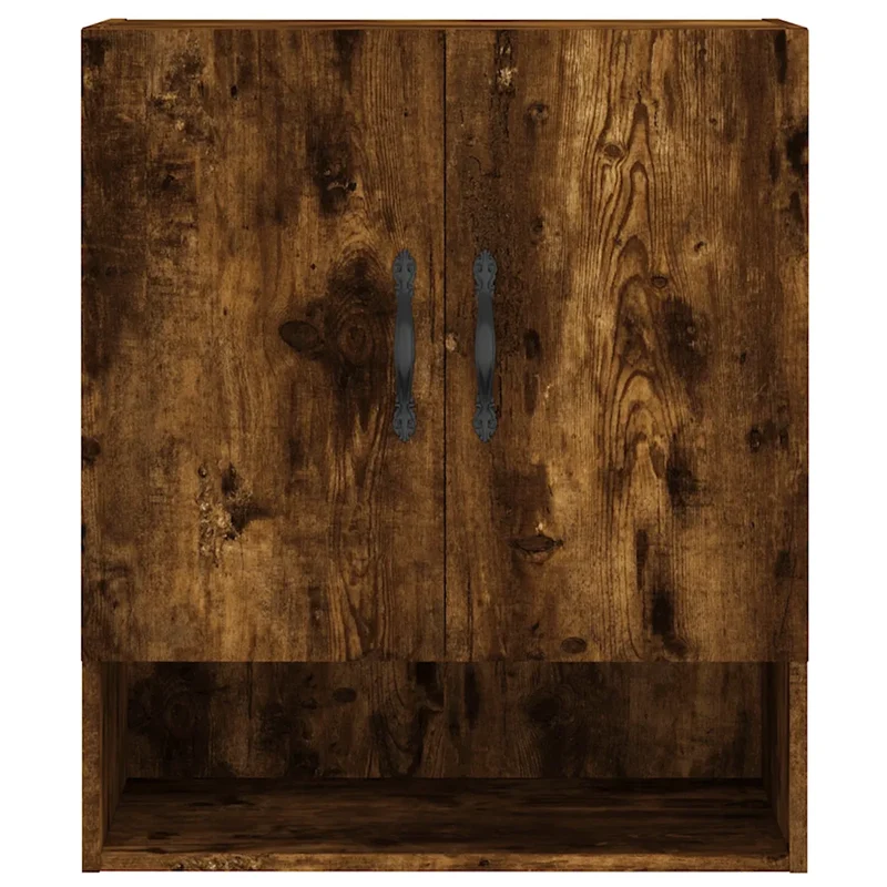 Armoire murale pratique design moderne rangement 60 x 31 x 70 cm en bois d'ingénierie chêne fumé 02_0048763