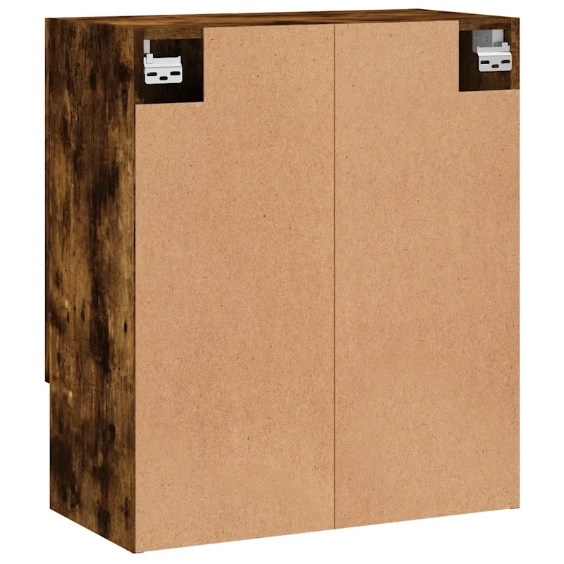 Armoire murale pratique design moderne rangement 60 x 31 x 70 cm en bois d'ingénierie chêne fumé 02_0048763