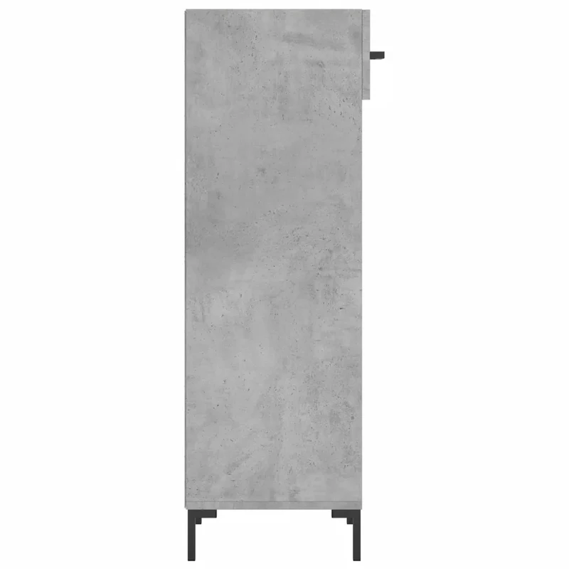 Armoire à chaussures compacte avec tiroir 30 x 35 x 105 cm style industriel en bois d'ingénierie gris béton 02_0048738